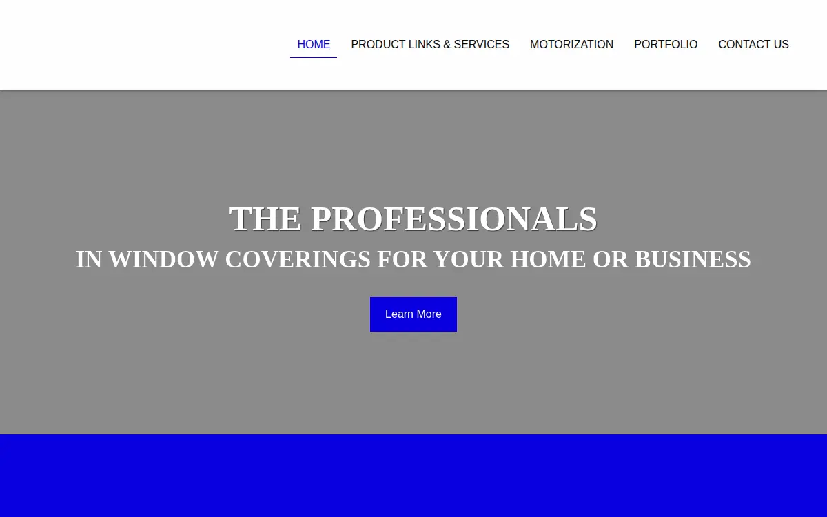 Homepage of Solar Shading Solutions INC