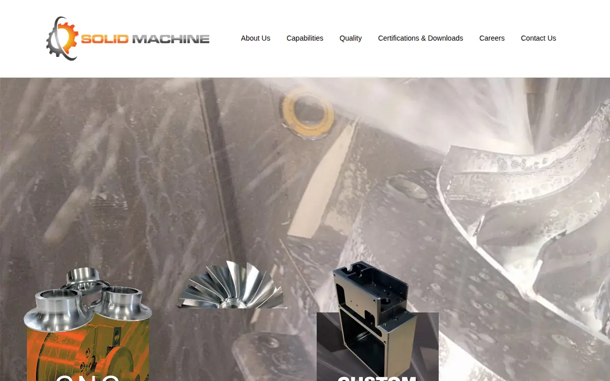 Homepage of Solid Machine LLC
