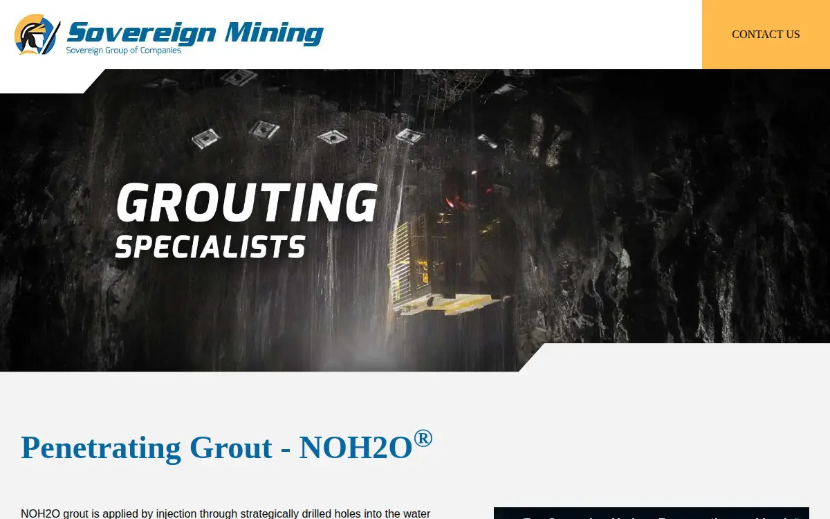 Homepage of Sovereign International, INC