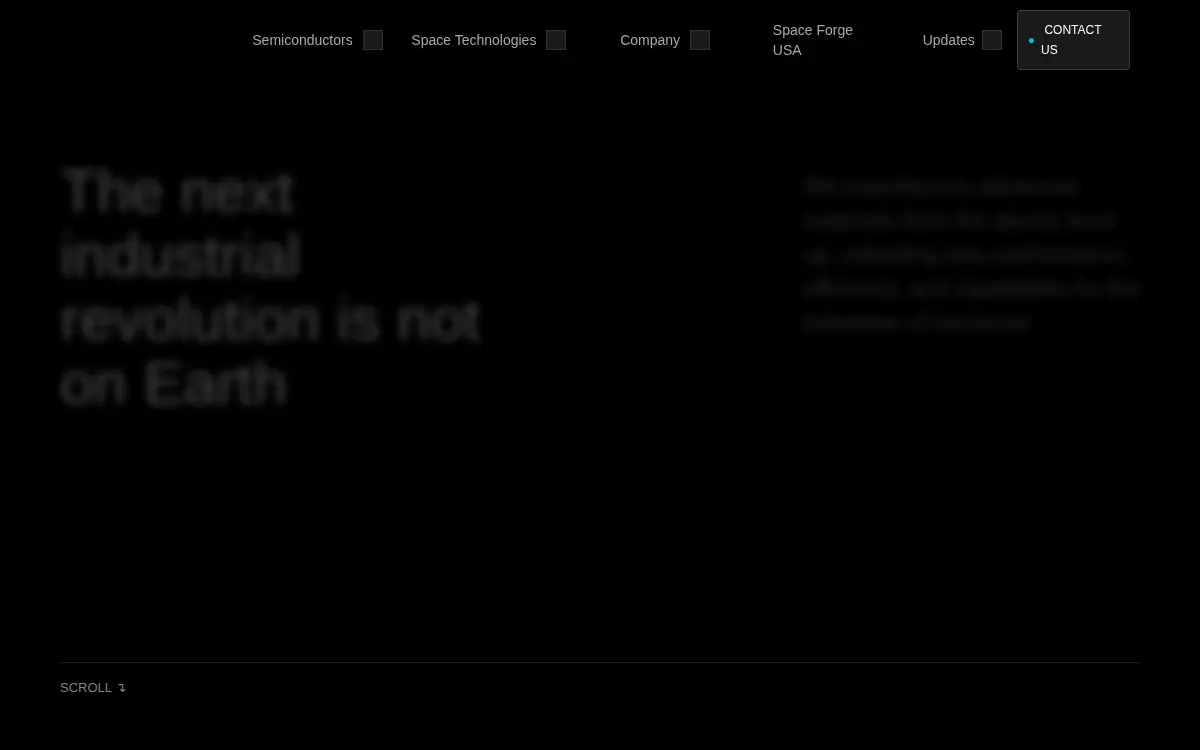 Homepage of Space Forge INC.