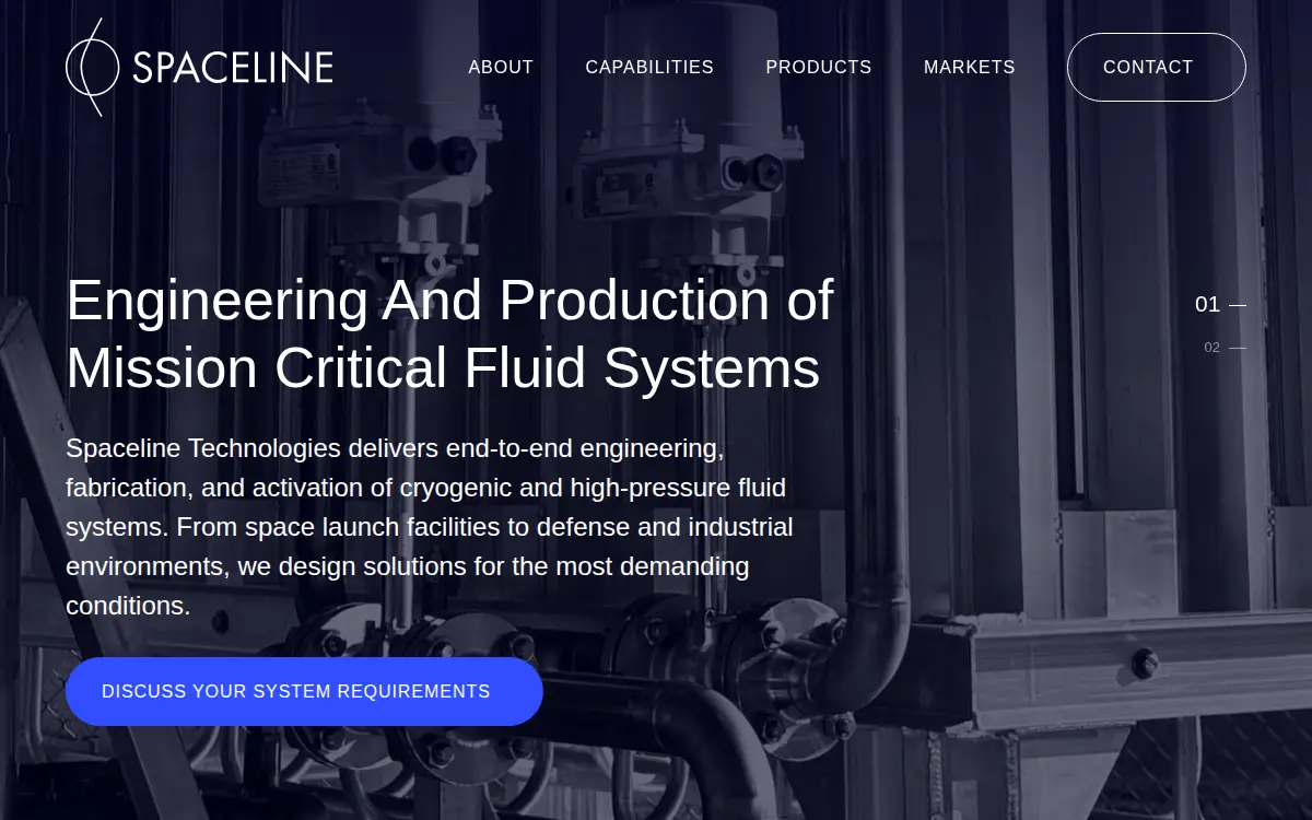 Homepage of Spaceline Technologies INC.