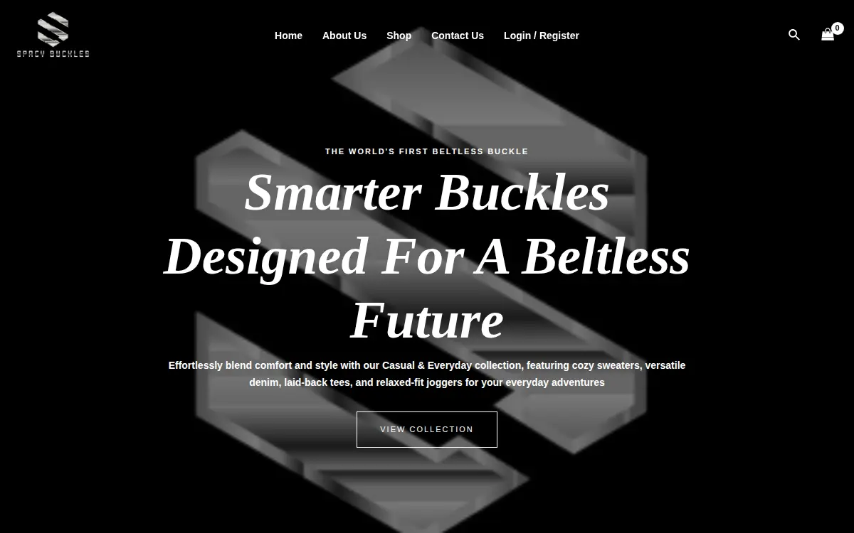 Homepage of Spacy Buckles LLC