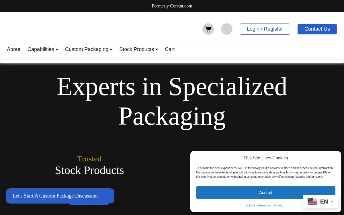 Homepage of Conductive Containers INC
