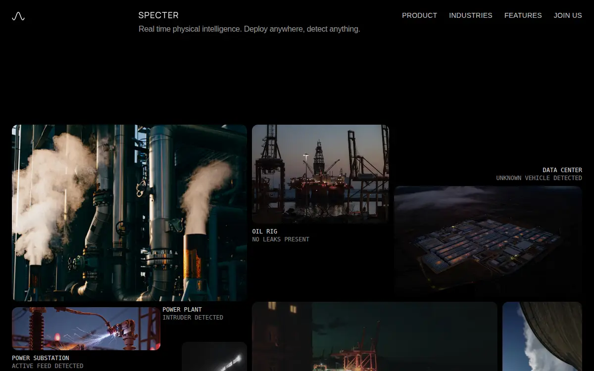 Homepage of Specter INC