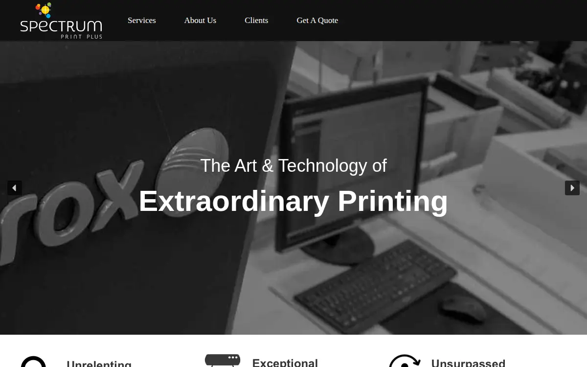 Homepage of Spectrum Litho, INC