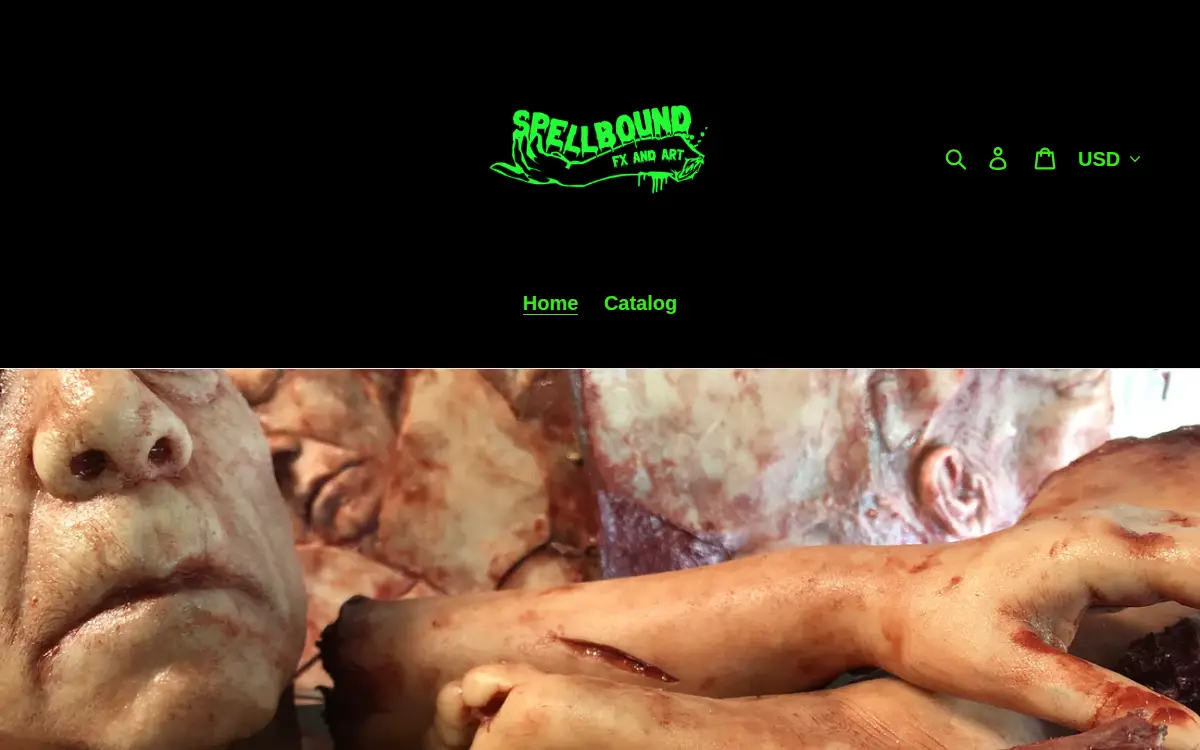 Homepage of Spellbound Fx and Art LLC