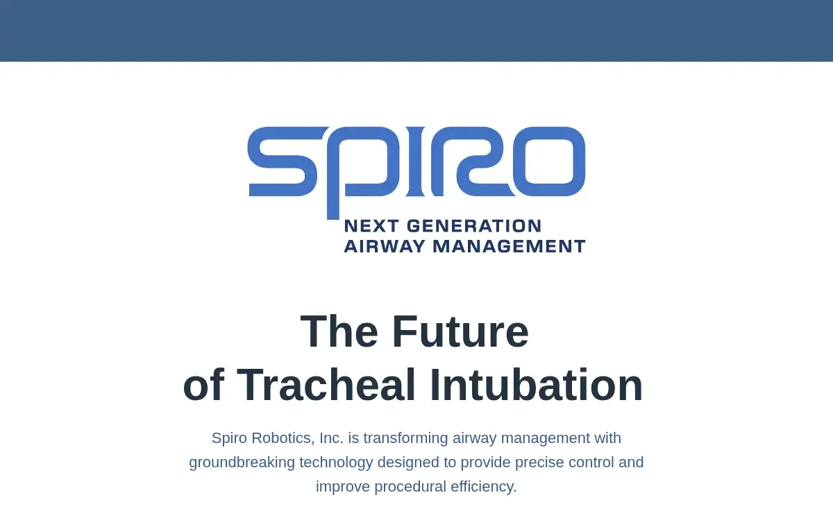 Homepage of Spiro Robotics, INC