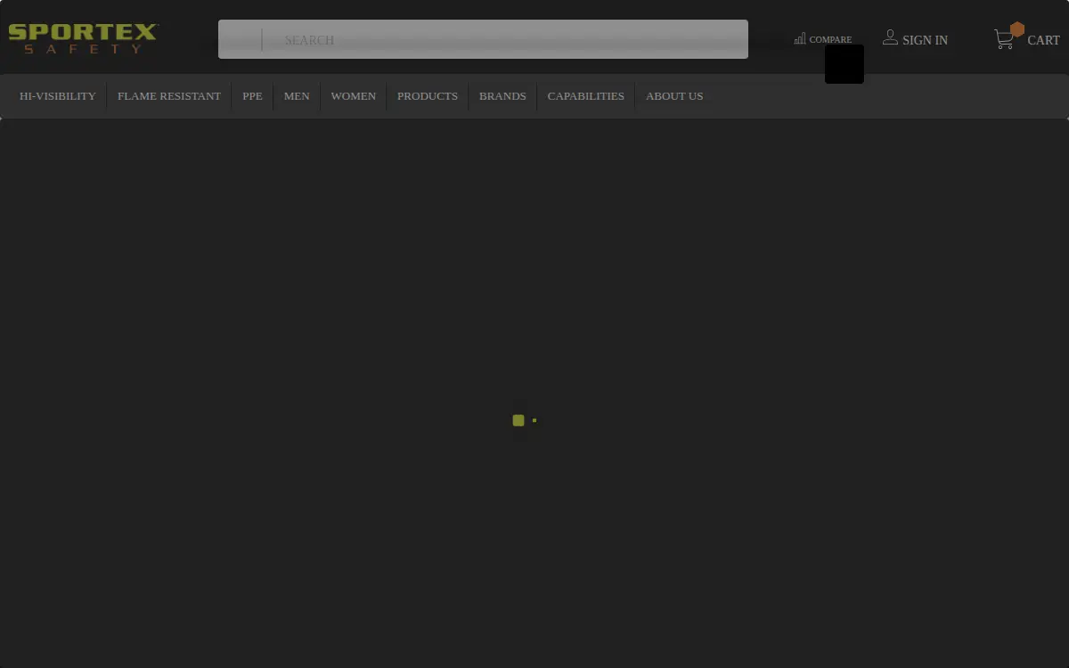 Homepage of Sportex Apparel of Arizona, INC.