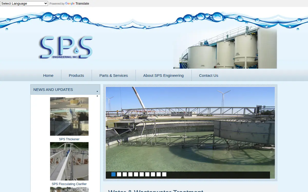 Homepage of Sps Engineering INC