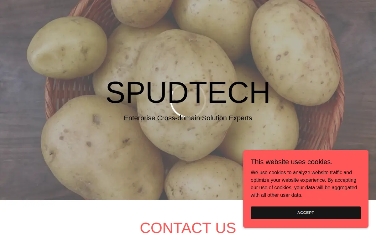 Homepage of Spud Tech LLC
