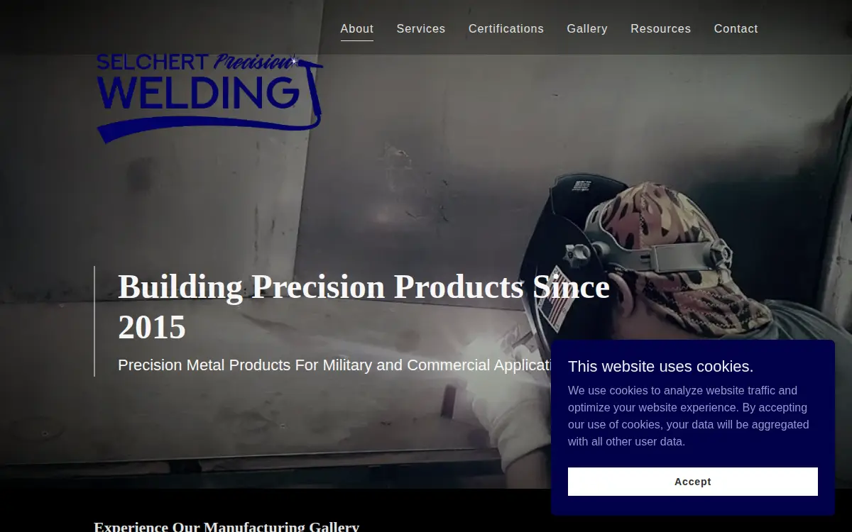 Homepage of Selchert Precision Welding LLC