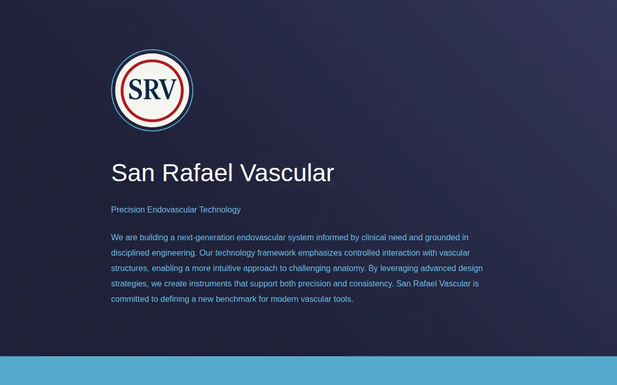 Homepage of San Rafael Vascular, LLC