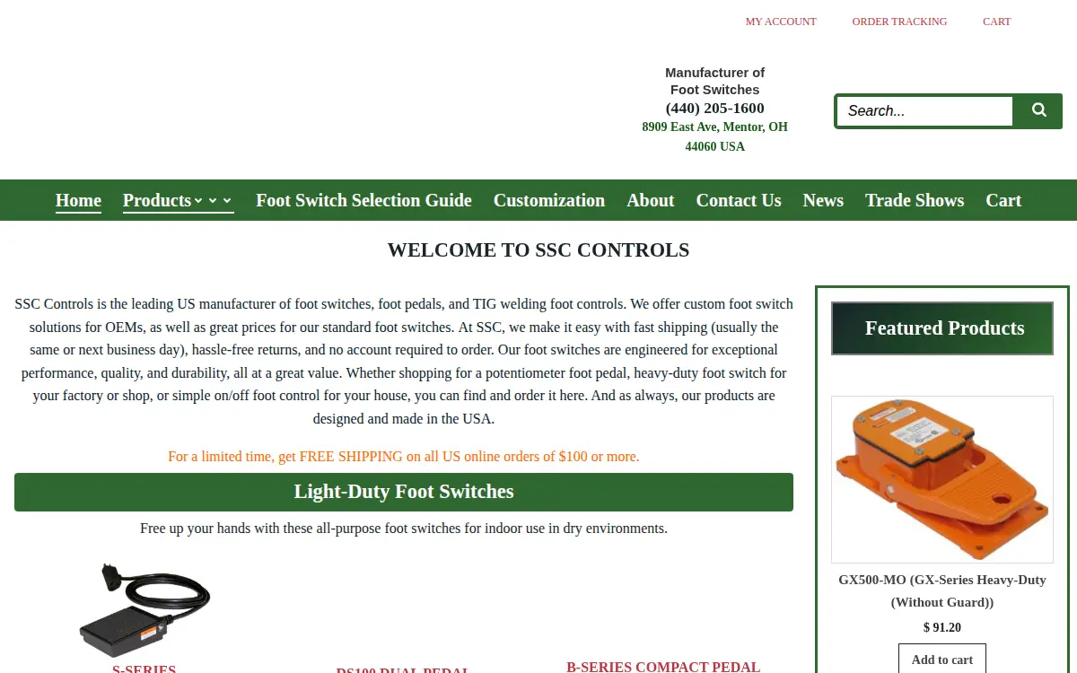 Homepage of Ssc Controls CO