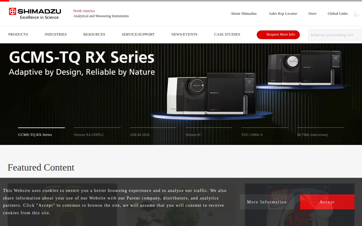 Homepage of Shimadzu Scientific Instruments, INC.