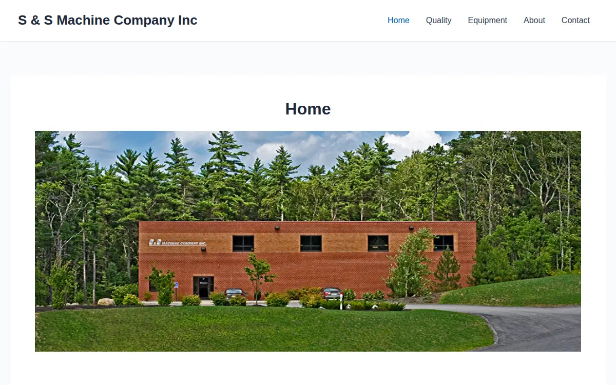 Homepage of S & S Machine Company, INC.