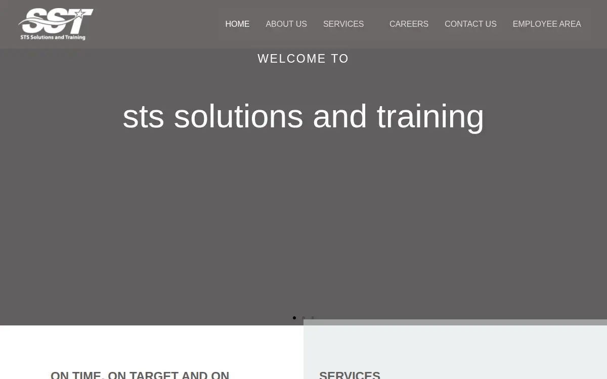 Homepage of Sts Solutions and Training, LLC