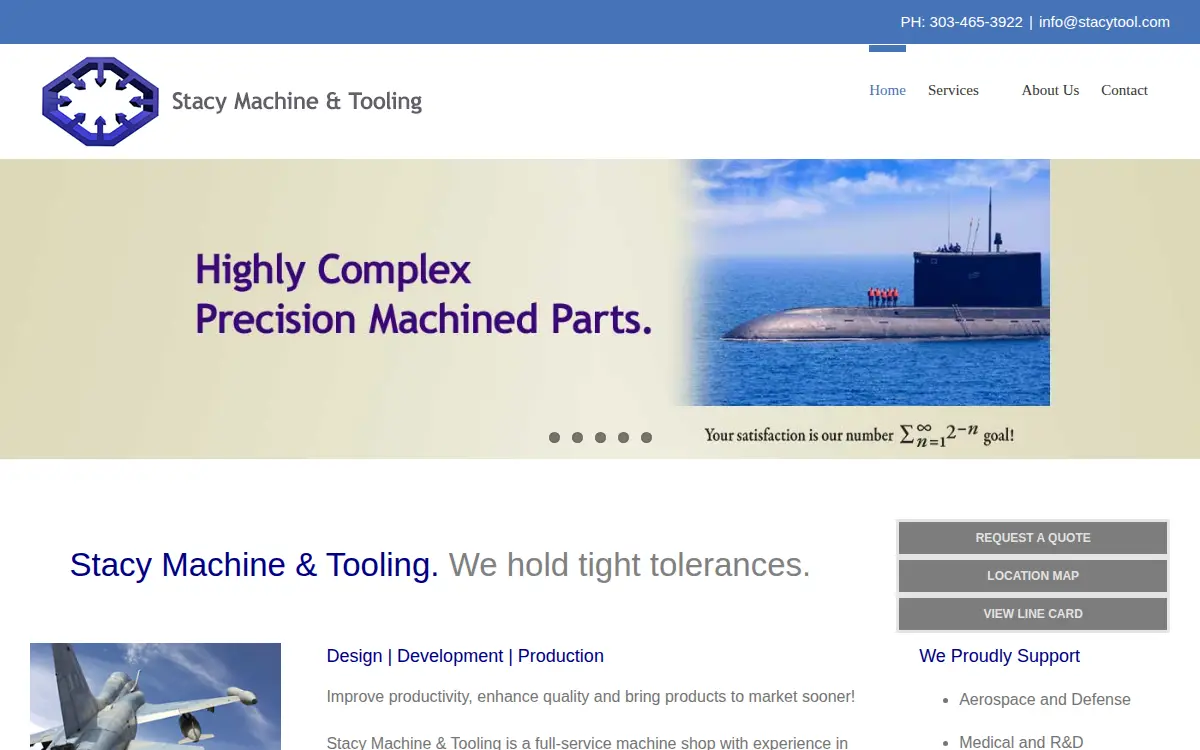 Homepage of Stacy Machine & Tooling INC