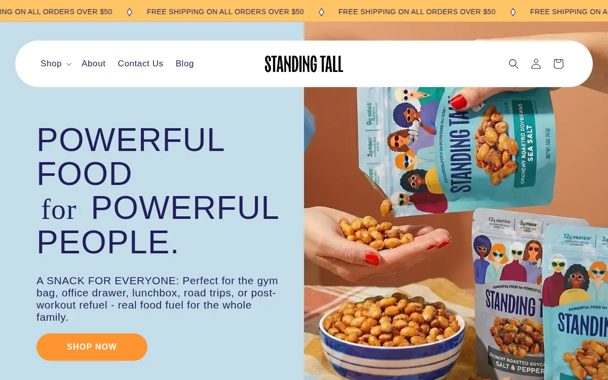 Homepage of Standing Tall LLC