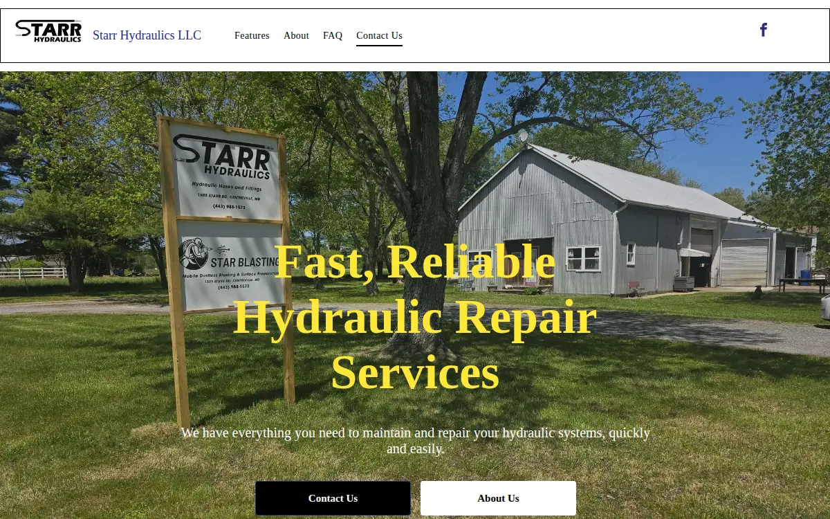 Homepage of Starr Hydraulics LLC