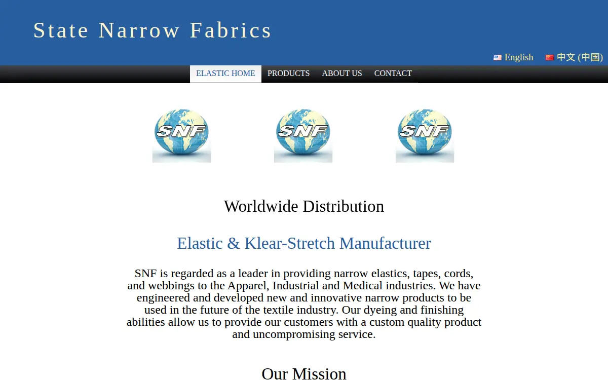 Homepage of State Narrow Fabrics INC