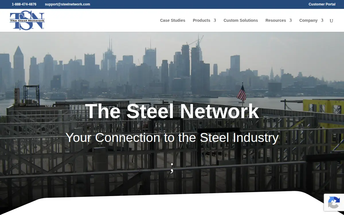 Homepage of The Steel Network, INC.