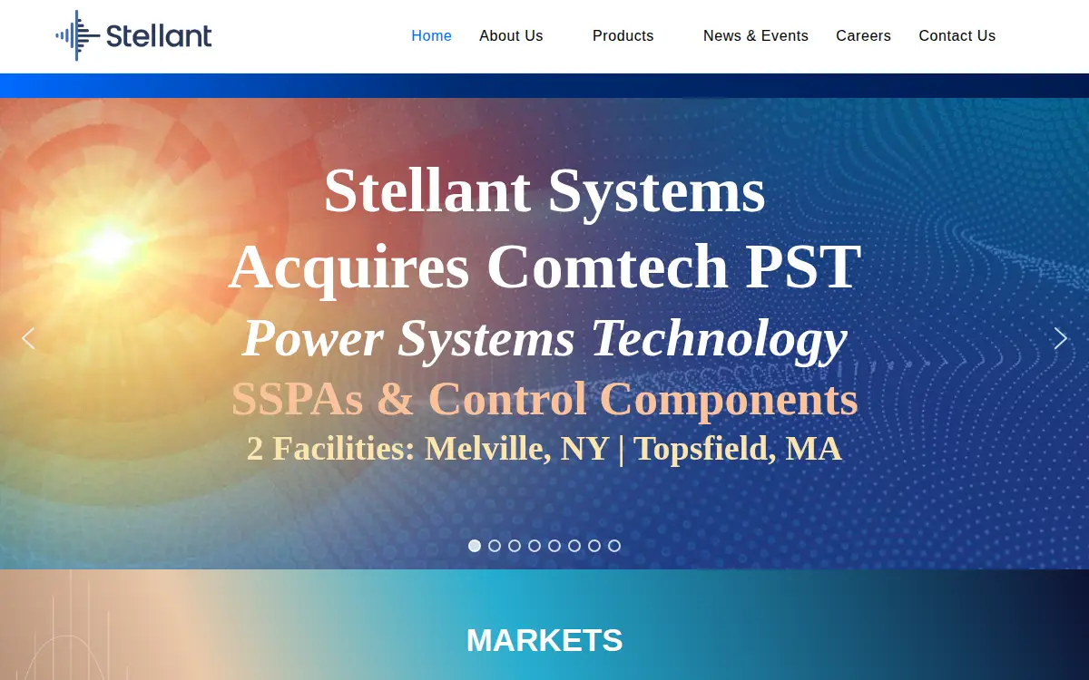 Homepage of Stellant Systems INC