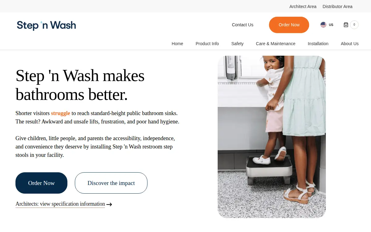 Homepage of Step 'n Wash LLC