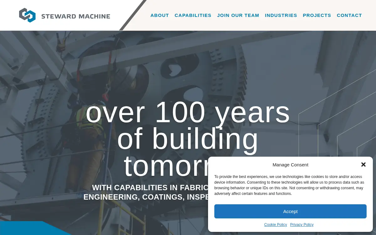 Homepage of Steward Machine Co., INC.