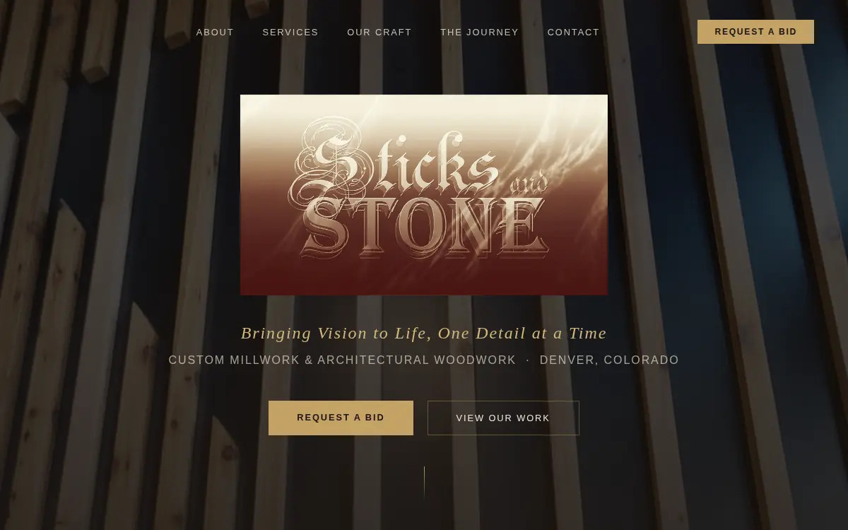 Homepage of Sticks and Stone LLC
