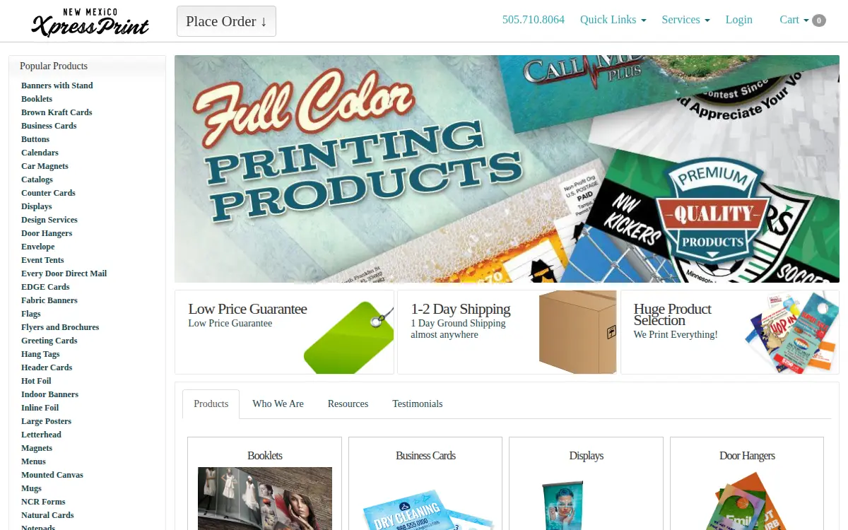 Homepage of Nm Xpress Print LLC