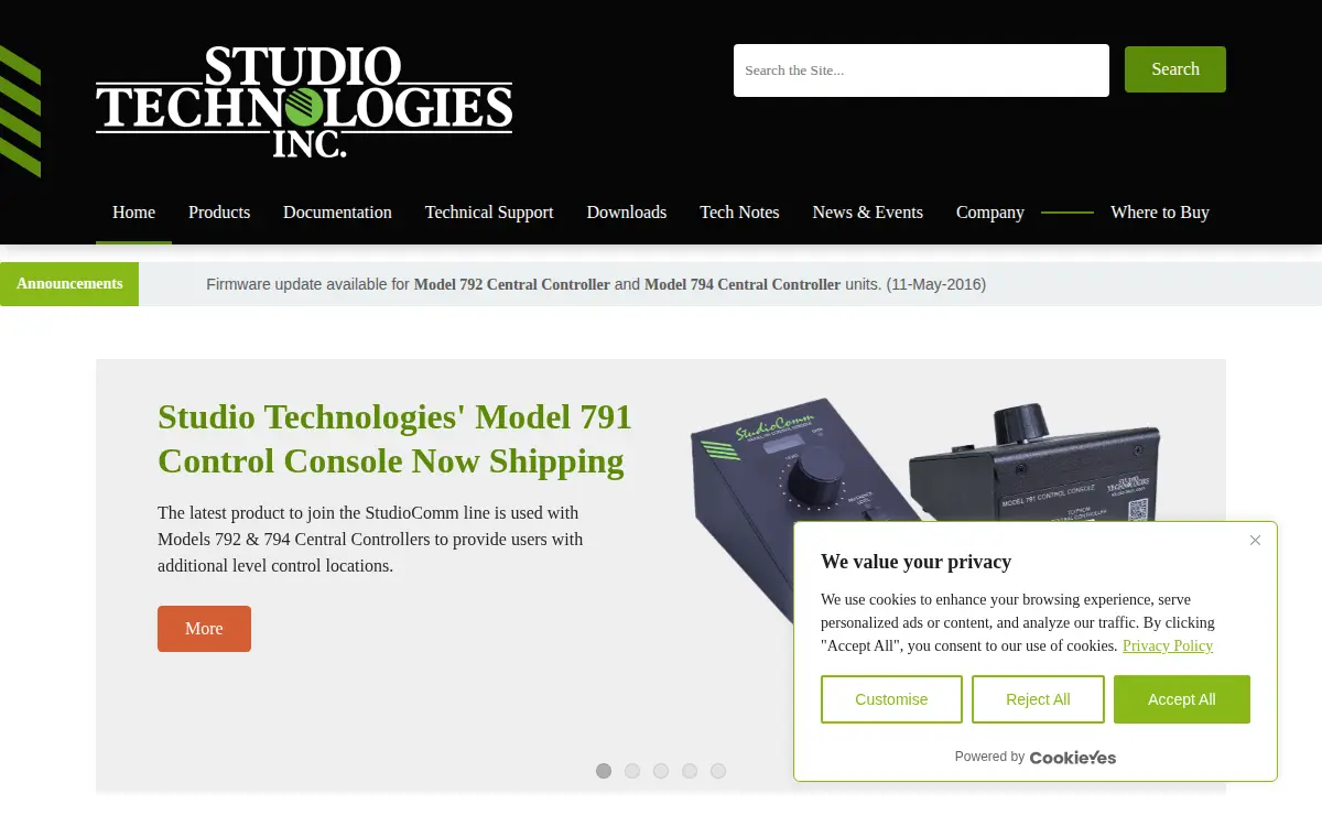 Homepage of Studio Technologies INC
