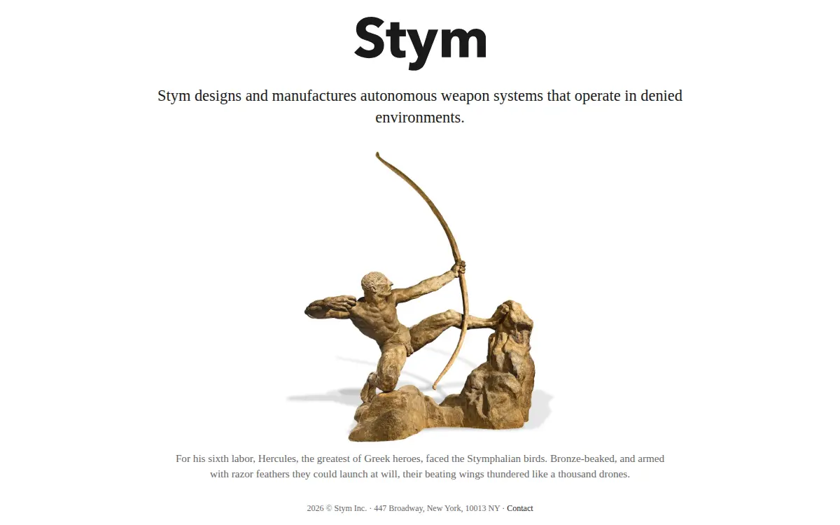 Homepage of Stym INC.