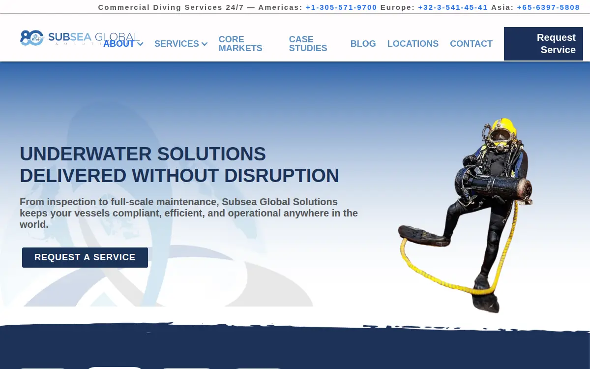 Homepage of Subsea Global Solutions, LLC
