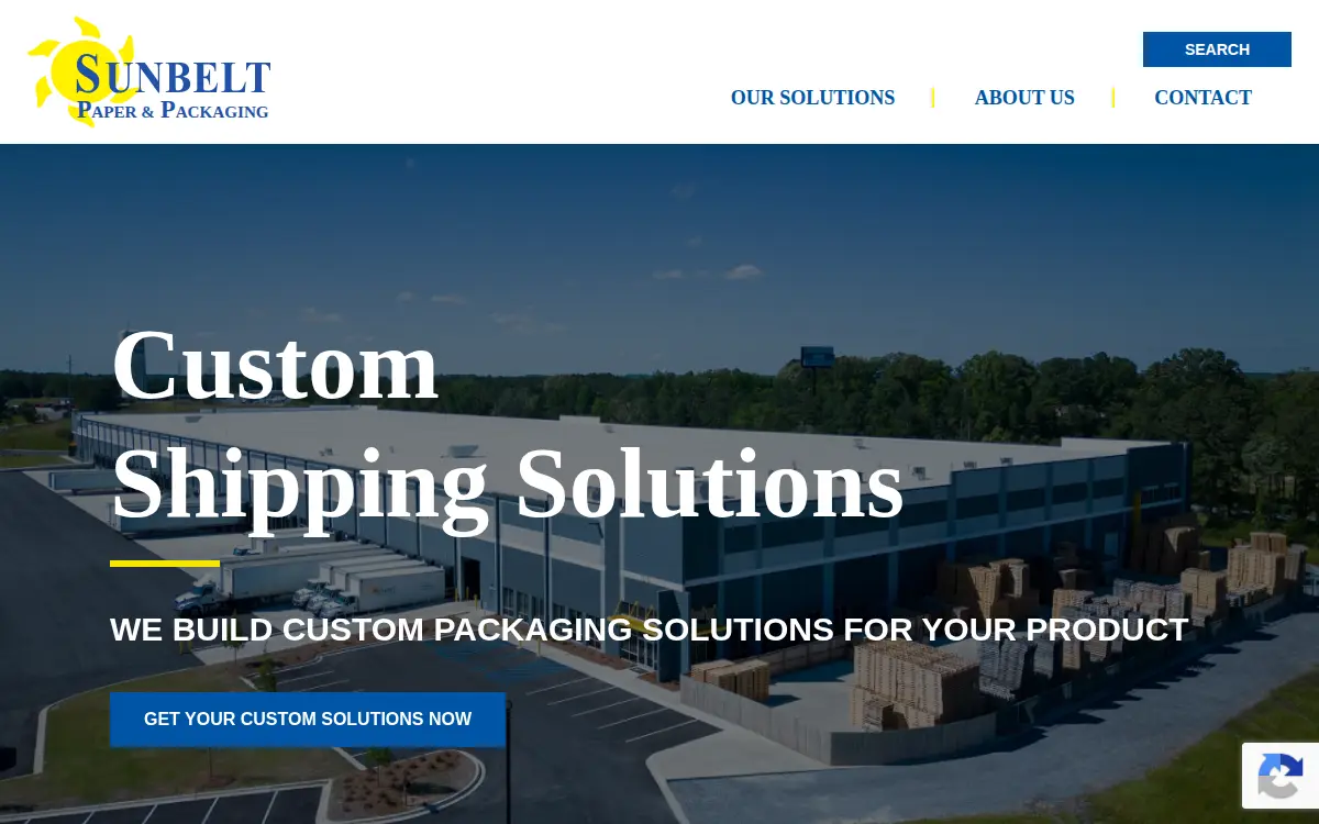 Homepage of Sunbelt Paper & Packaging, INC.