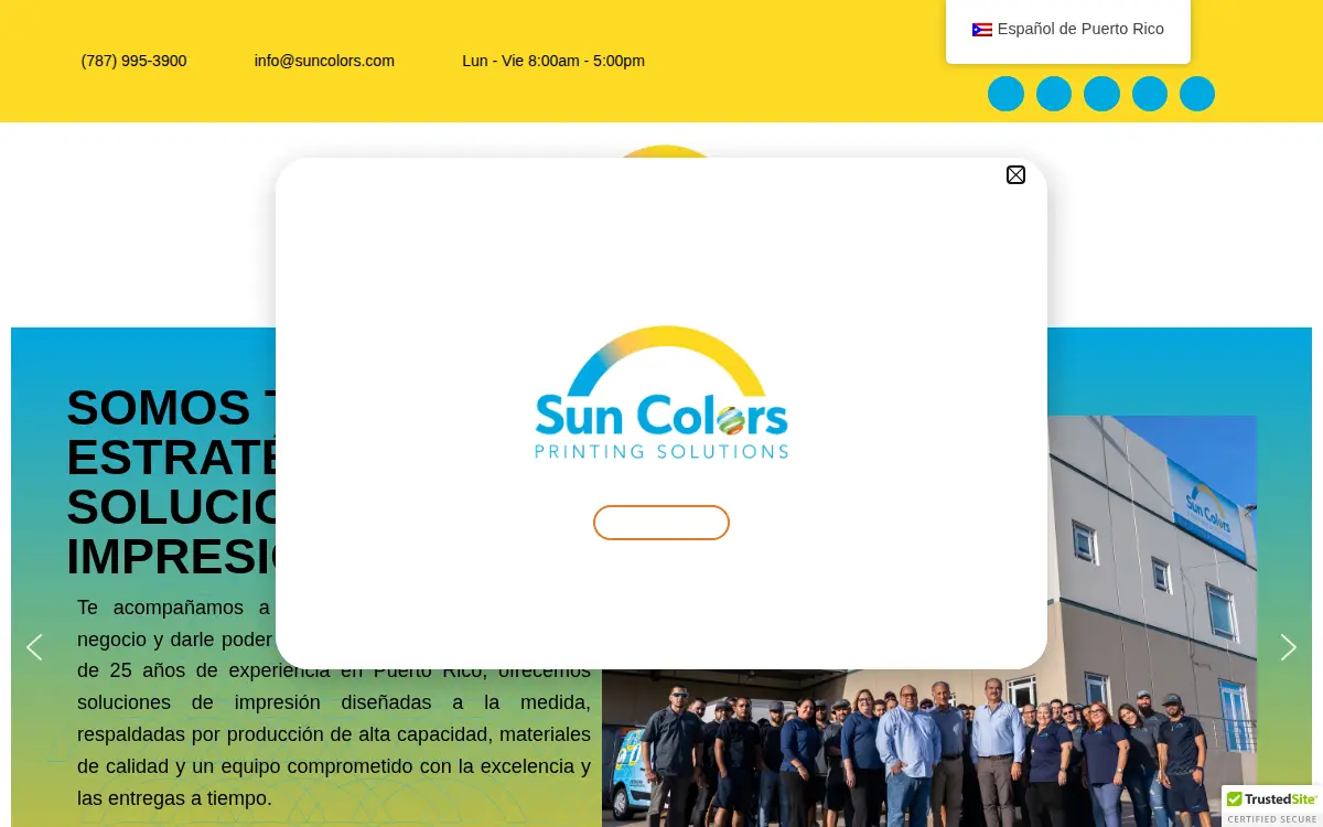Homepage of Sun Colors Digital Graphics, INC.