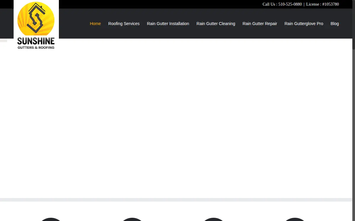 Homepage of Sunshine Gutters INC