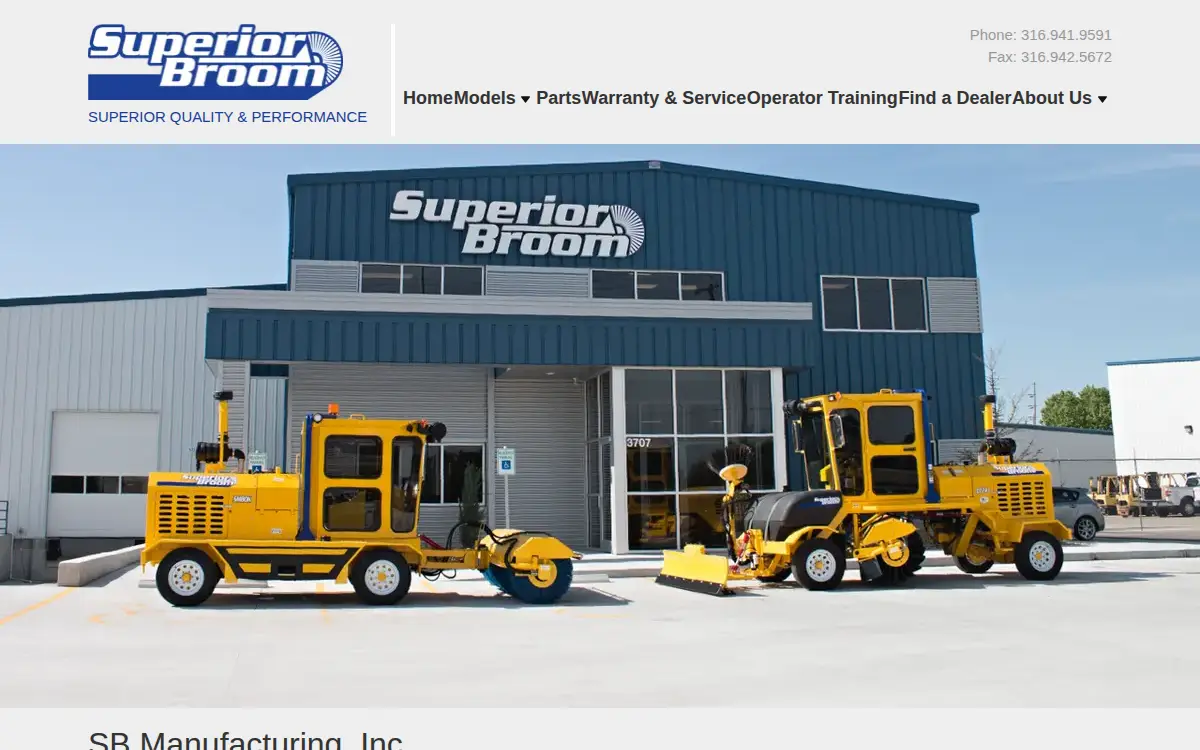 Homepage of Sb Manufacturing, INC.