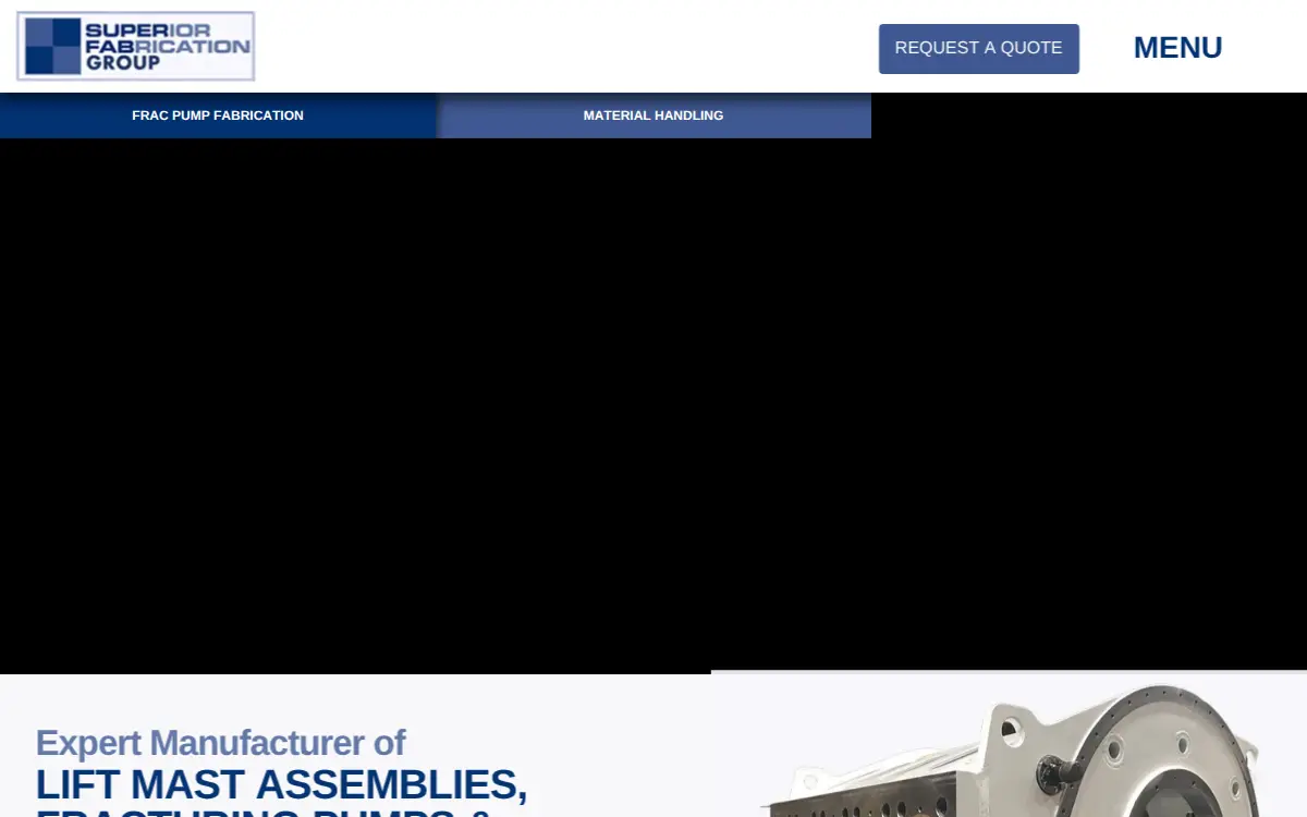 Homepage of Superior Fabrication Company, LLC