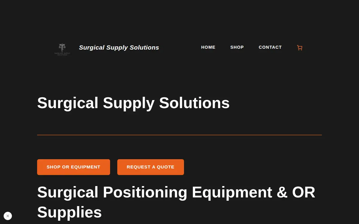 Homepage of Surgical Supply Solutions LLC