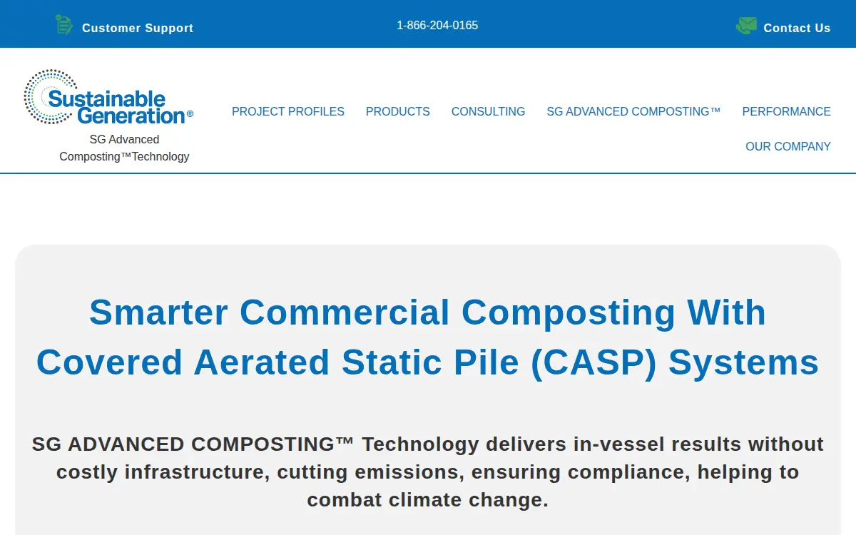 Homepage of Sustainable Generation LLC