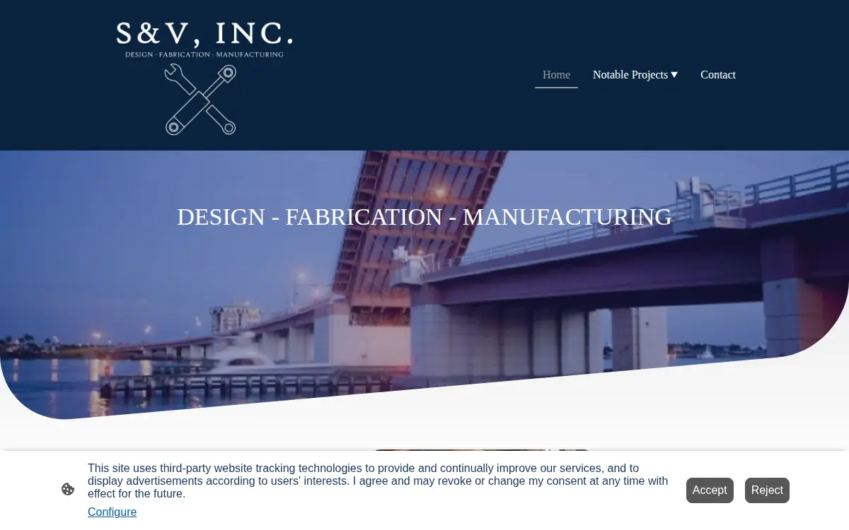 Homepage of S&v INC