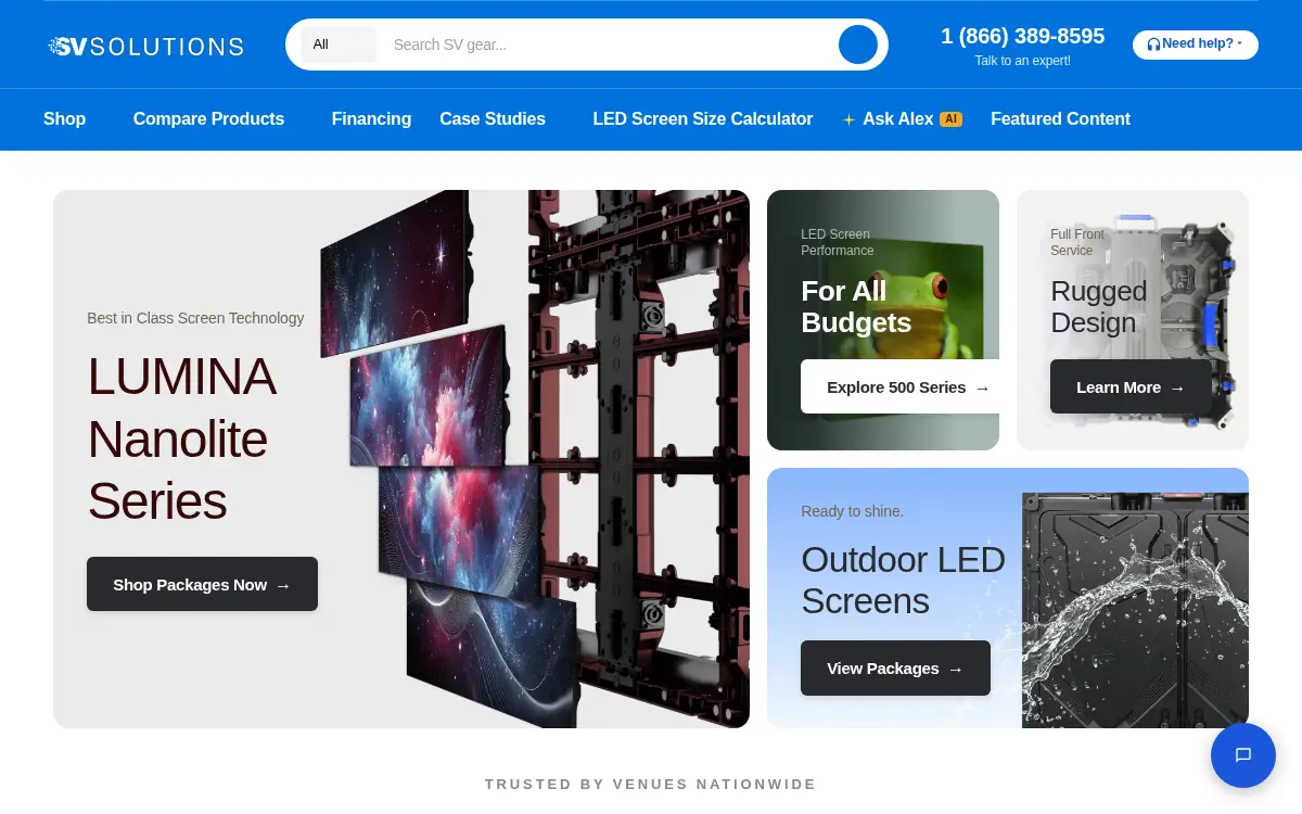 Homepage of Sv Solutions USA LLC