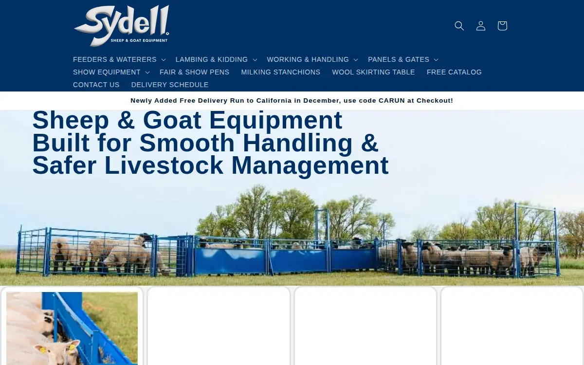 Homepage of Sydell INC.