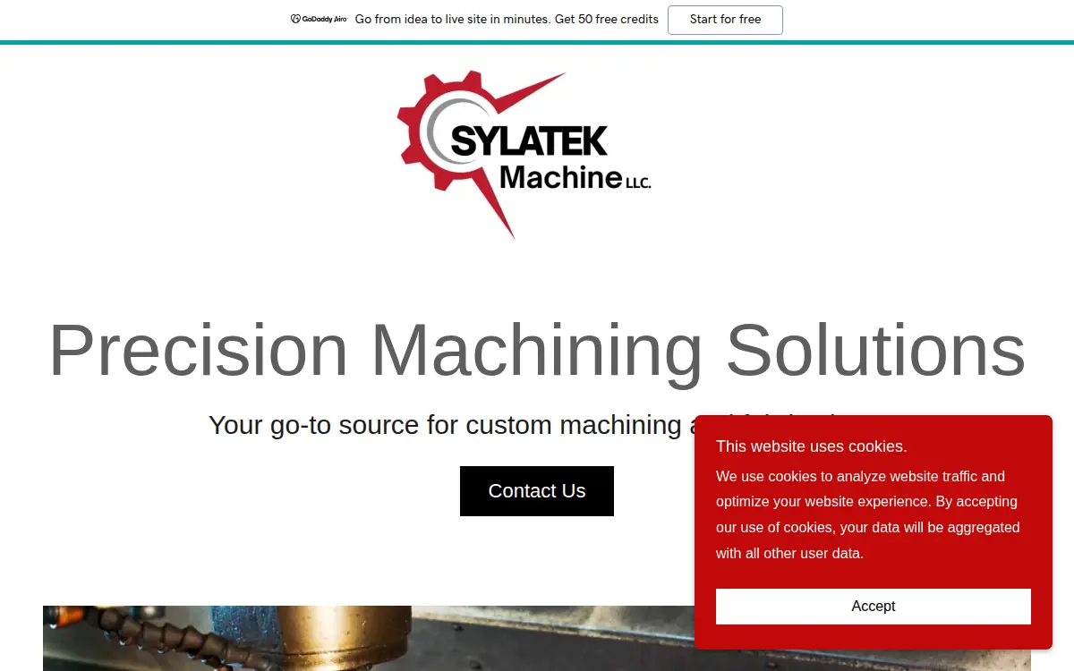 Homepage of Sylatek Machine LLC