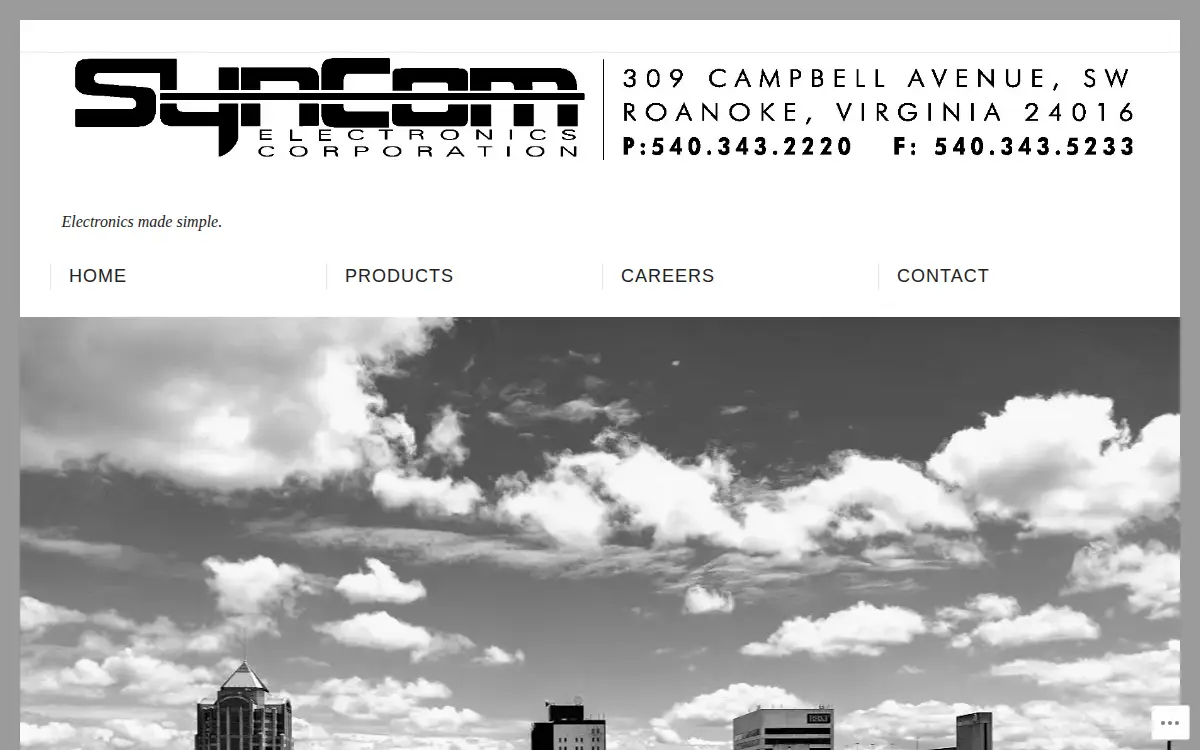 Homepage of Syncom Electronics Corporation