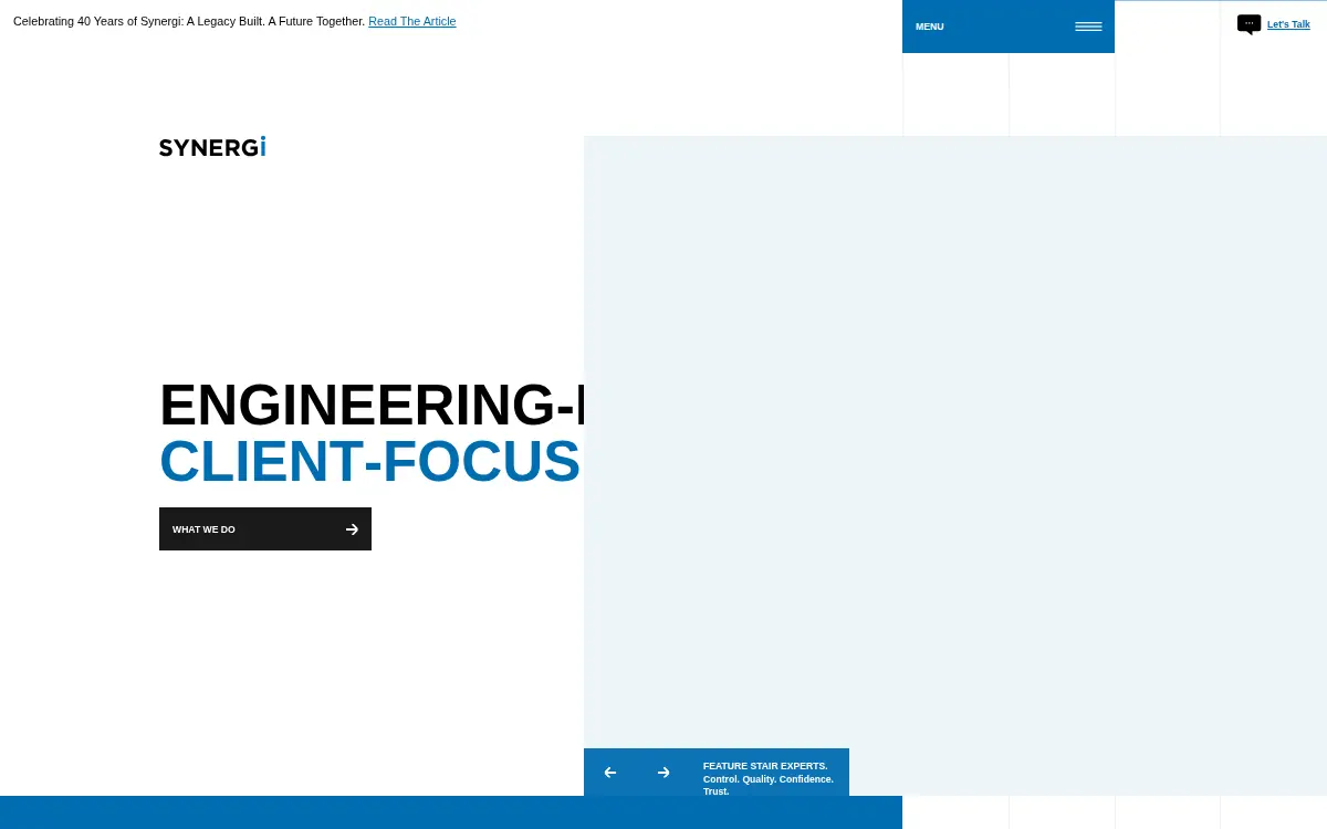 Homepage of Synergi, LLC