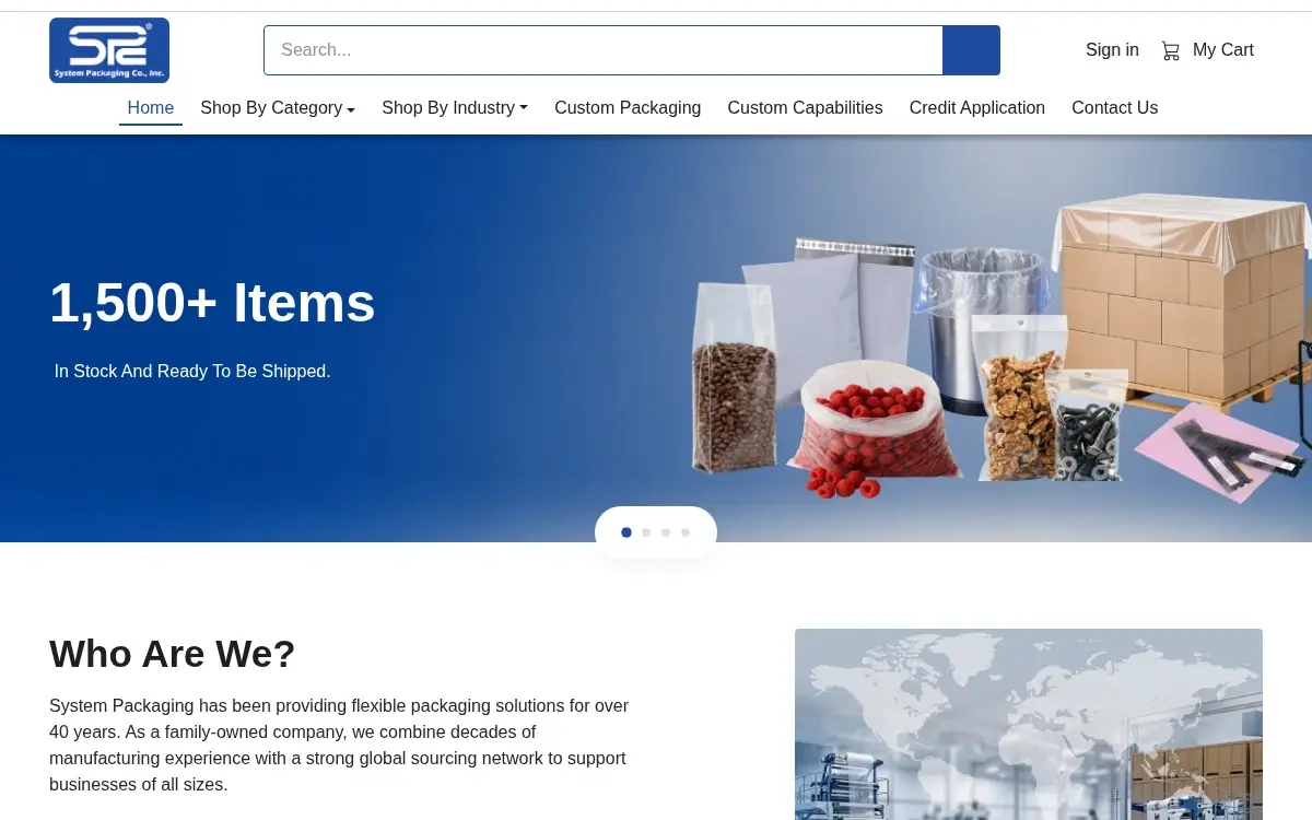 Homepage of System Packaging CO INC