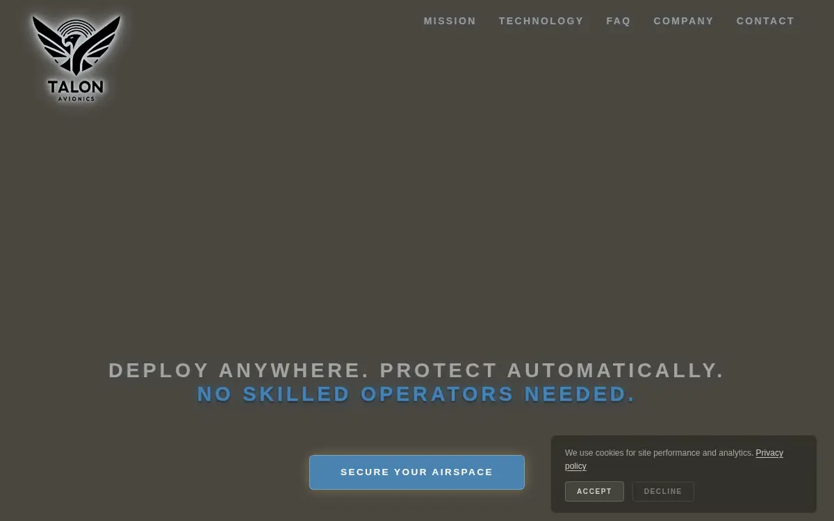 Homepage of Talon Avionics INC.