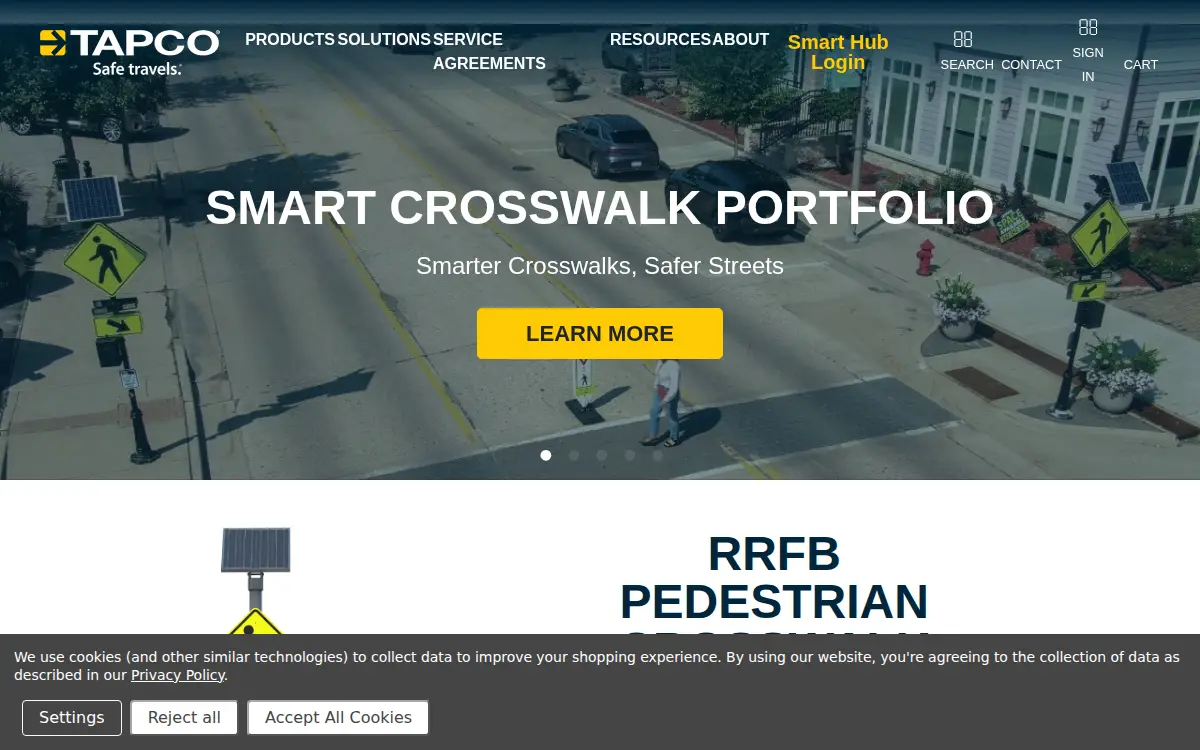 Homepage of Traffic & Parking Control Co., LLC